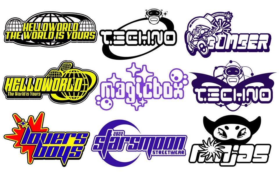 Logo - DESIGN LOGO MODERN Y2K STYLE STREETWEAR - 4