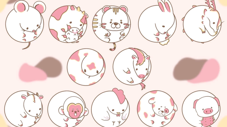 รับวาดรูปภาพประกอบ 12 นักษัตร สไตล์น่ารัก