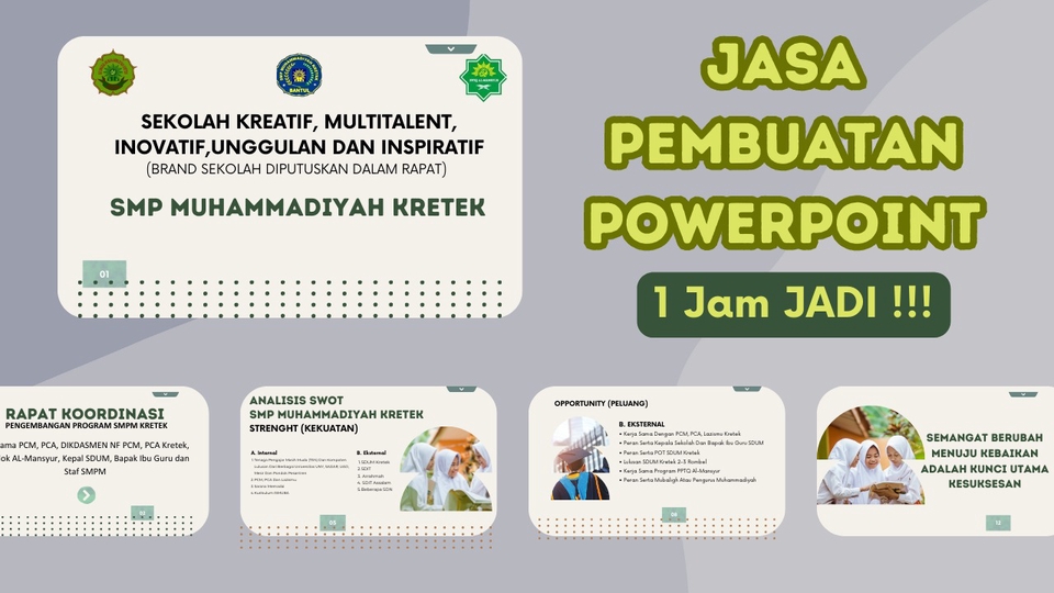 Presentasi - Jasa bikin Power Point - 1 JAM JADI - 1