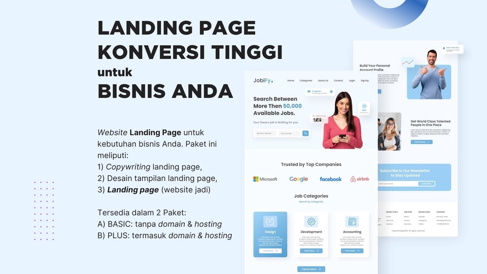 Jasa Pembuatan Website Ecommerce dan Toko Online - Desain Landing Page dan Development Wordpress