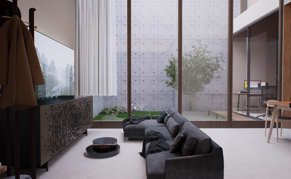 Jasa Desain Interior 3D Rumah Modern Minimalis  - Render 3D Desain Rumah Mewah