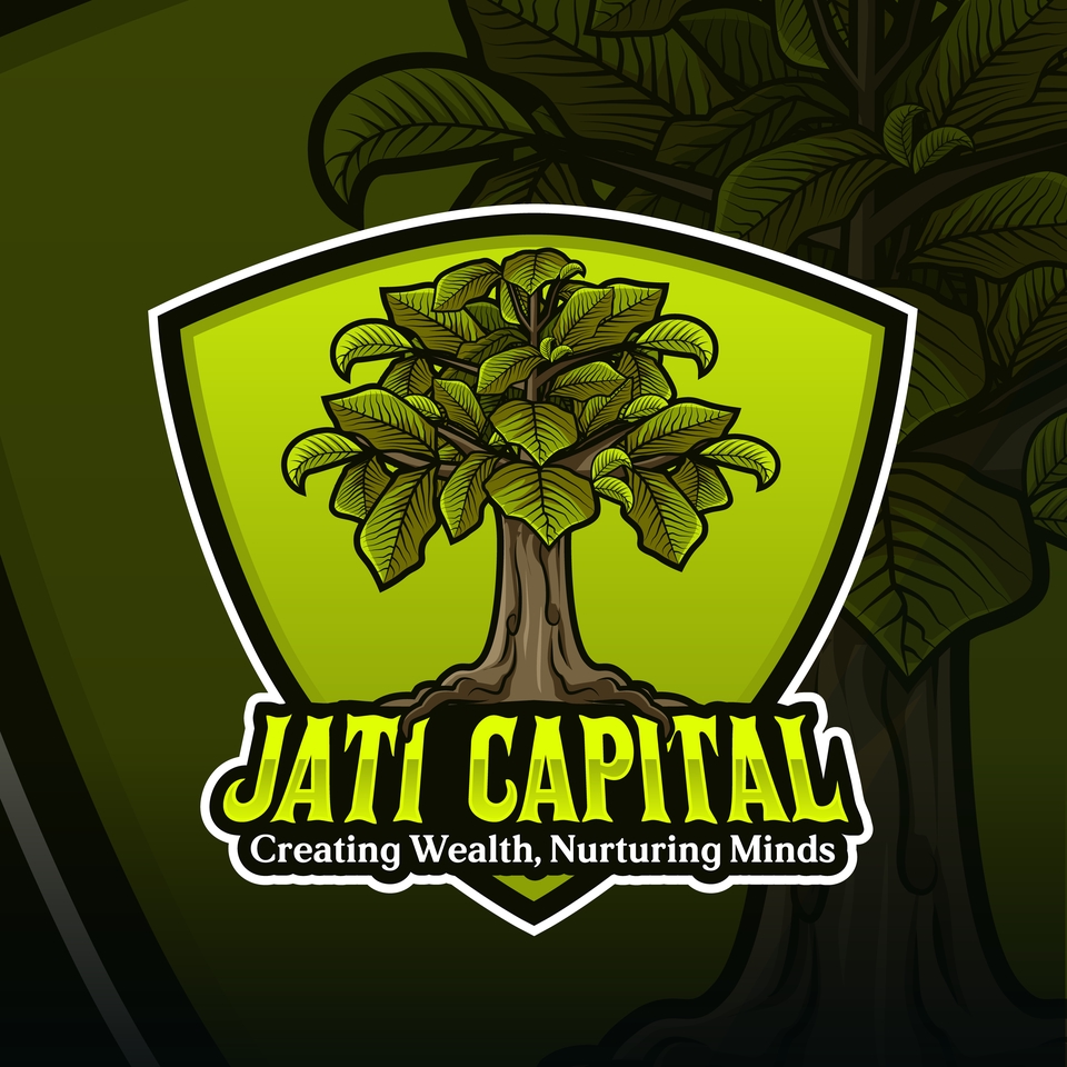 Jati Capital, logo desain perusahaan dengan pohon, jasa desain logo profesional dan terpercaya.