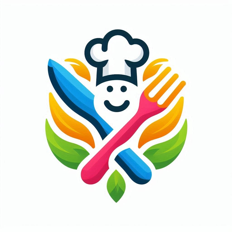 รับออกแบบโลโก้ร้านอาหาร โลโก้เชฟน่ารัก ออกแบบโลโก้สไตล์มินิมอล