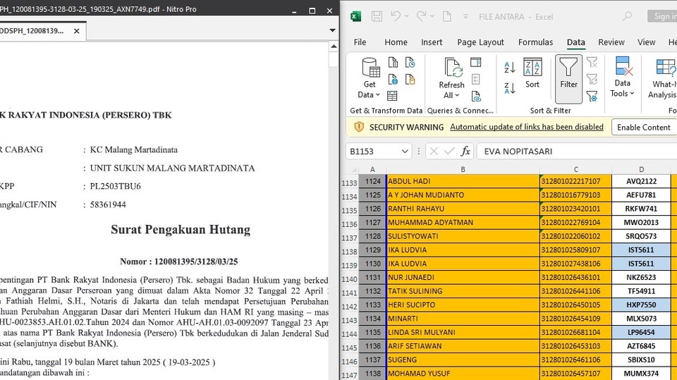 Jasa input data online, entri data excel, mengumpulkan data, contoh format data entry excel