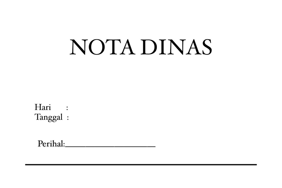 Contoh Nota Dinas untuk Jasa Legal Freelance di Indonesia