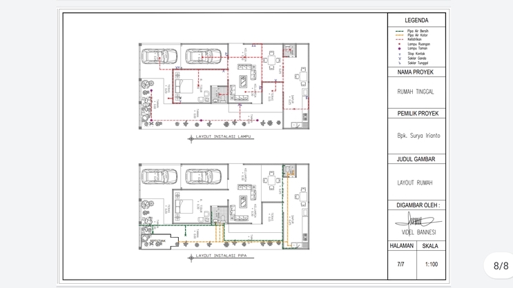 CAD Drawing - Desain CAD untuk RUMAH, PLUMBING, DRAINAGE, TANGKI, DLL - 6