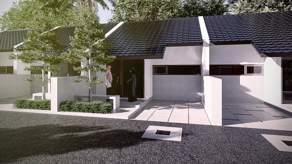 3D & Perspektif - Jasa Pembuatan Model Eksterior 3 Dimensi + Rendering untuk Unit Perumahan, Cluster, Townhouse - 1