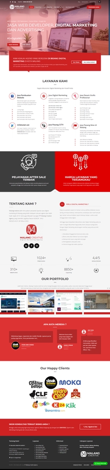 Jasa pembuatan website profesional dan website toko online di Malang, Jawa Timur.
