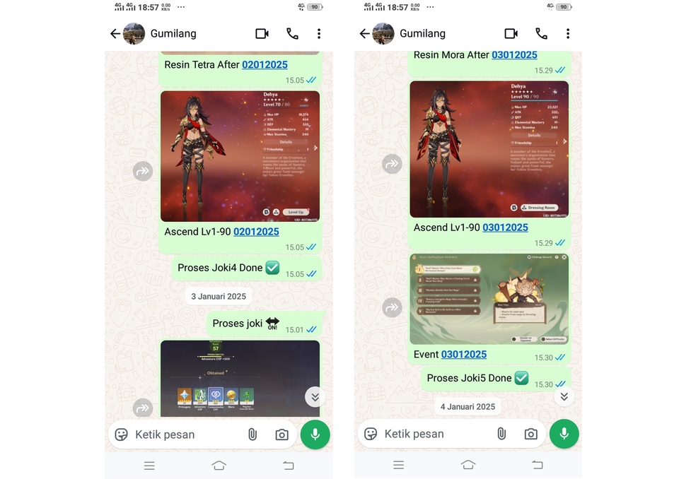 Gaming - Joki Genshin Impact Ascend Karakter Lv40-90 - 4