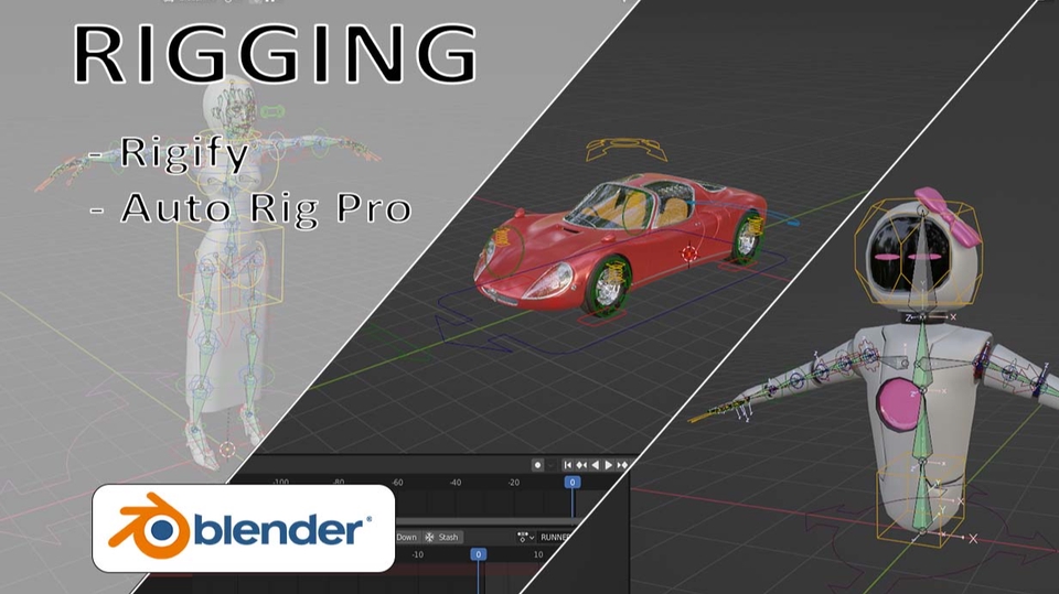 3D & Perspektif - Jasa Rigging Karakter 3D untuk animasi presentasi/video kartun - 1