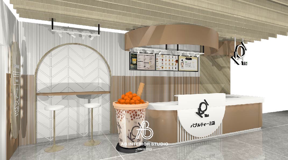 รับออกแบบตกแต่งภายในร้านค้า ร้านกาแฟ