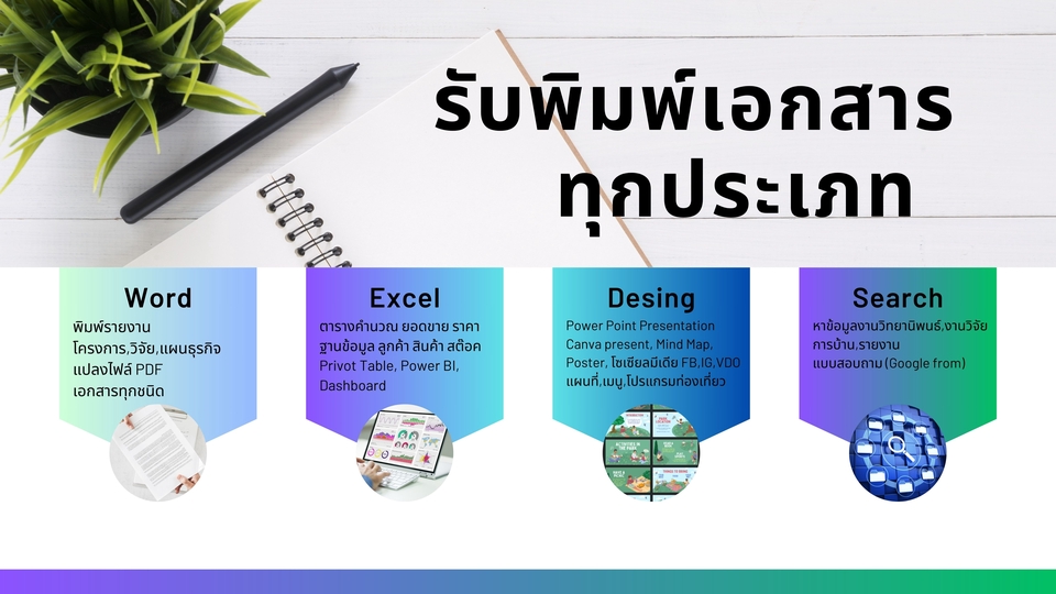 พิมพ์งาน และคีย์ข้อมูล - รับพิมพ์เอกสารทุกประเภท - 1