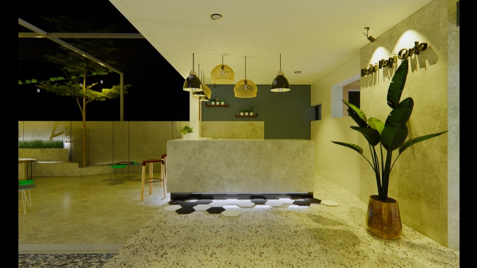 3D & Perspektif - DESAIN INTERIOR CAFE, RUMAH TINGGAL,TOKO, KANTOR, DLL - 2