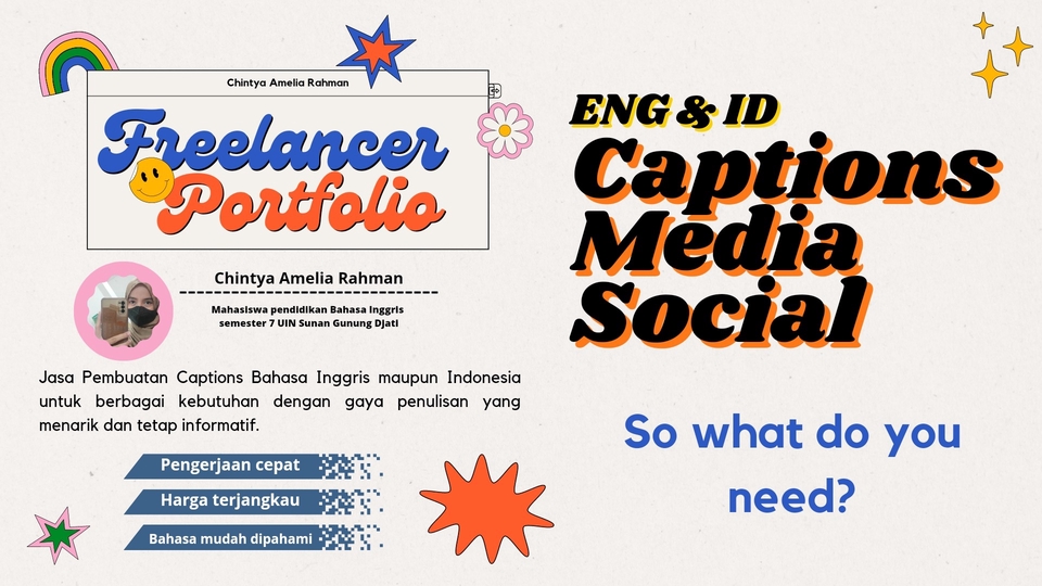 Caption Sosial Media - Jasa Penulisan Captions Media Sosial yang Menarik Bahasa ENG & ID - 1