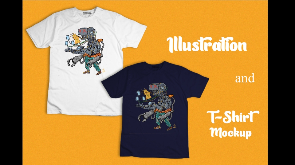 Desain Kaos & Motif - Desain Ilustrasi Digital (Poster, Kaos, Totebag). 3 Hari Jadi - 1
