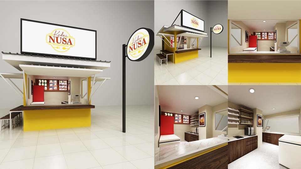 3D & Perspektif - JASA DESAIN INTERIOR CAFE DAN FOODCOURT - 8