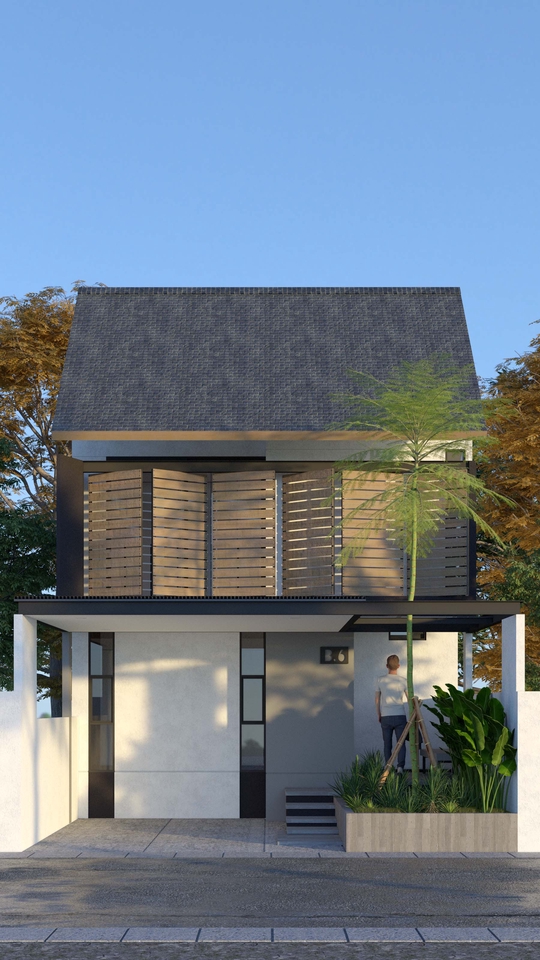 3D & Perspektif - Desain Rumah, Villa pribadi, Ruko, Cafe - 13