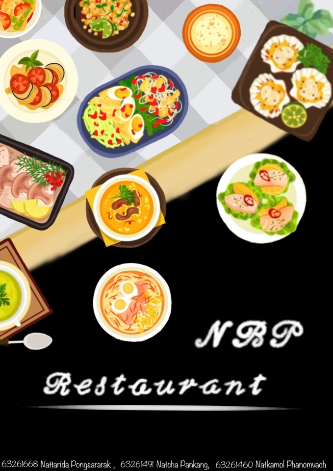 สื่อสิ่งพิมพ์และนามบัตร - สร้างเมนูอาหาร - 3