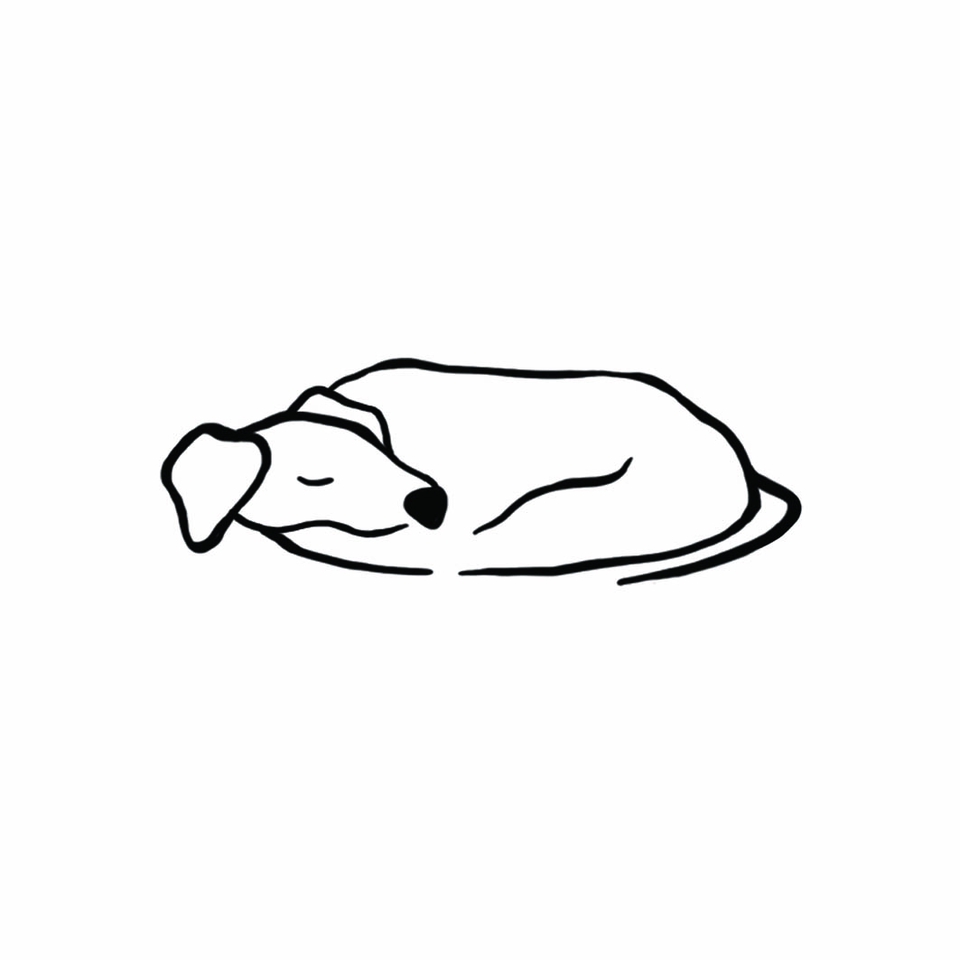 ออกแบบลายสัก สุนัข นอนหลับ