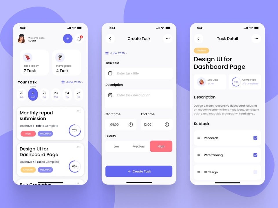Desain UI UX untuk Halaman Dashboard - Contoh desain antarmuka user dashboard aplikasi mobile dengan tema sederhana dan modern, UI UX web desain, mobile UI UX design, desain aplikasi mobile, membuat desain mockup mobile, jasa desain UI UX, harga desain UI UX, freelancer UI UX.