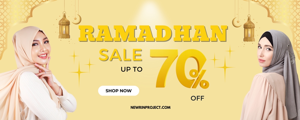 Jasa desain banner instagram, buat banner promo Ramadan, diskon 70% untuk online shop