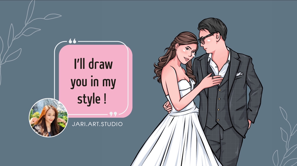 วาดภาพเหมือน Portrait - รับวาดภาพสไตล์การ์ตูน - 1