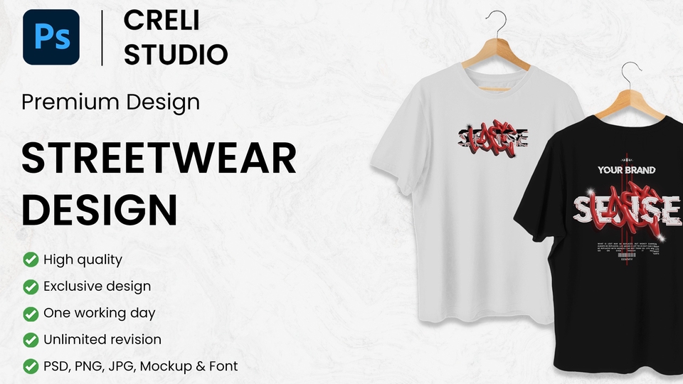 Jasa Desain Model Baju hingga Busana Pesta Motif Custom - Exclusive Streetwear Designs For Your Brand - Unlimited Revision