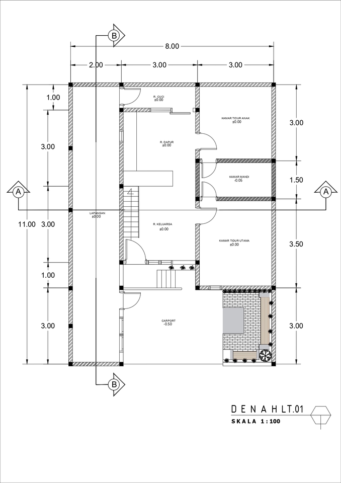 3D & Perspektif - Desain Arsitektur (Denah 2D + 3D Rendering eksterior) + 3D Animasi - 5
