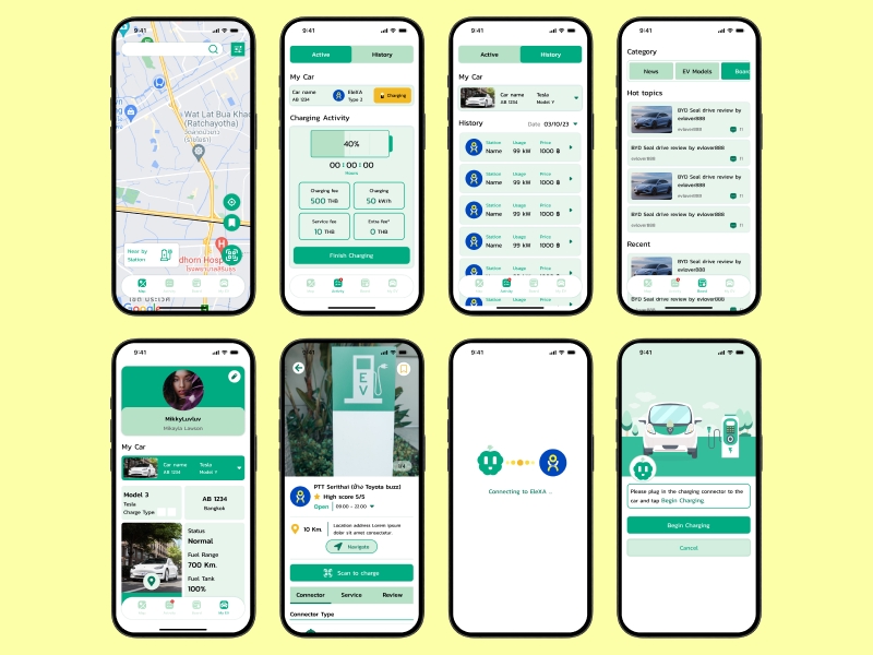 ออกแบบ UI UX สำหรับแอปพลิเคชั่น รถยนต์