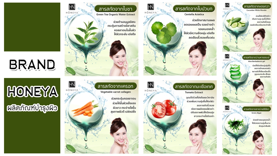 ออกแบบแบนเนอร์ bannerโฆษณาผลิตภัณฑ์บำรุงผิวหน้า ผิวกาย ครีม เจล สบู่