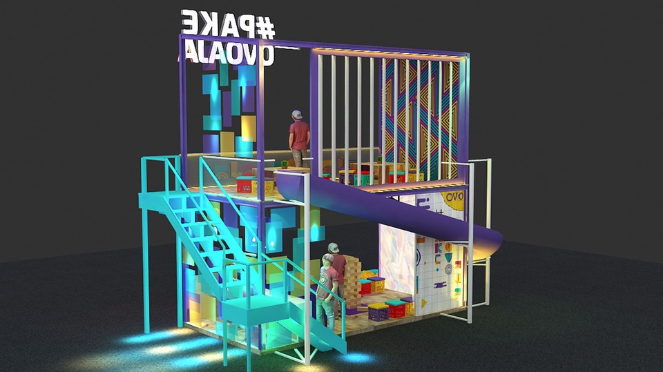 3D & Perspektif - 3d desain booth Pameran - 2