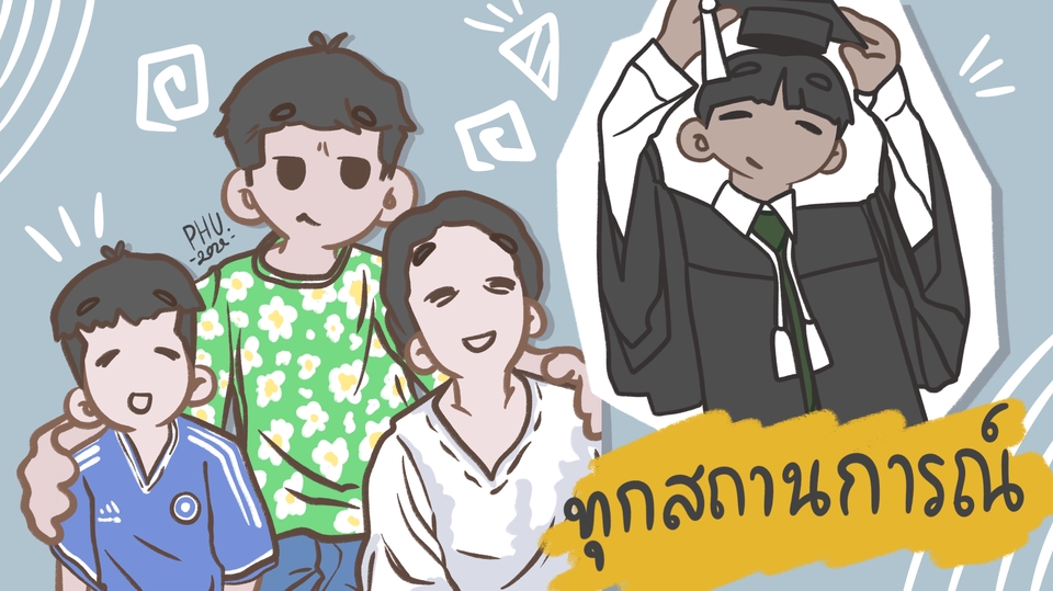 วาดแฟนอาร์ต - รับวาดแฟนอาร์ต แบบสไตล์ Minimal ลายเส้นน่ารัก. - 5