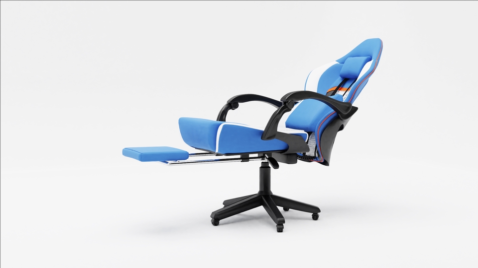 Jasa desain interior kursi gaming 3D minimalis modern, kursi gaming dengan desain interior yang modern, minimalis, dan nyaman untuk para gamer.