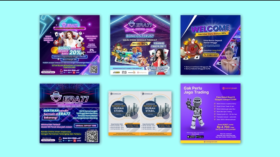 Banner Online - Desain Banner Online/Banner Youtube, Instagram Post Feeds Profesional - 1 Hari Jadi - 2