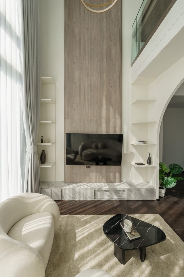 รับออกแบบตกแต่งภายในบ้านพักอาศัย สไตล์โมเดิร์น สวยหรูดูแพง พร้อมเฟอร์นิเจอร์ครบครัน