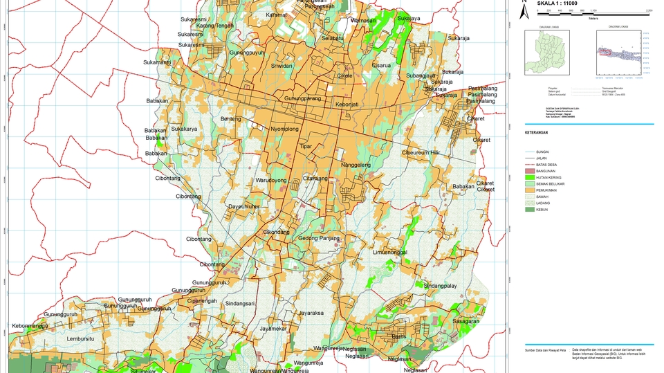 Jasa Lainnya - Pembuatan peta, GIS, analisis kartografi sesuai dengan standar peta - 1
