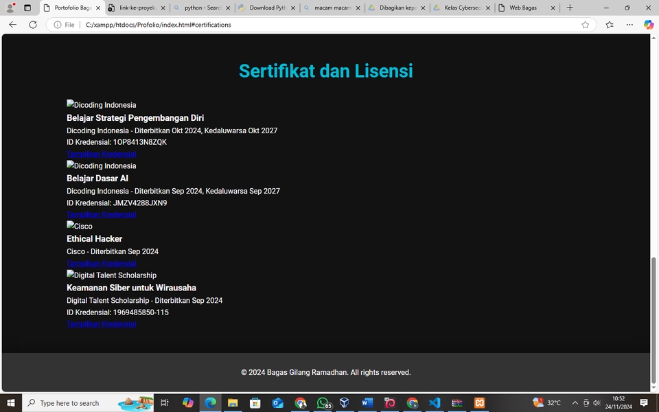Web Development - website portofolio - 3