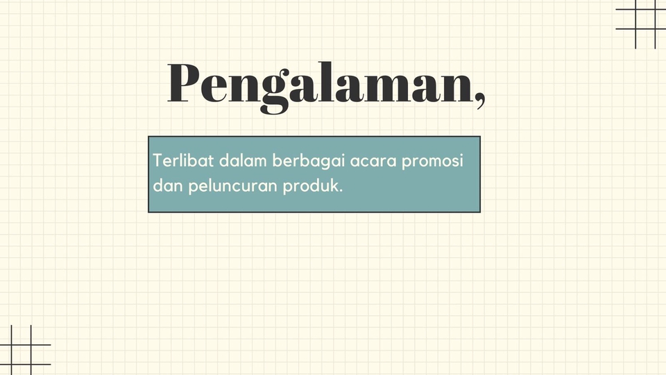 Jasa admin online shop, menawarkan pengalaman dalam berbagai acara promosi dan peluncuran produk.