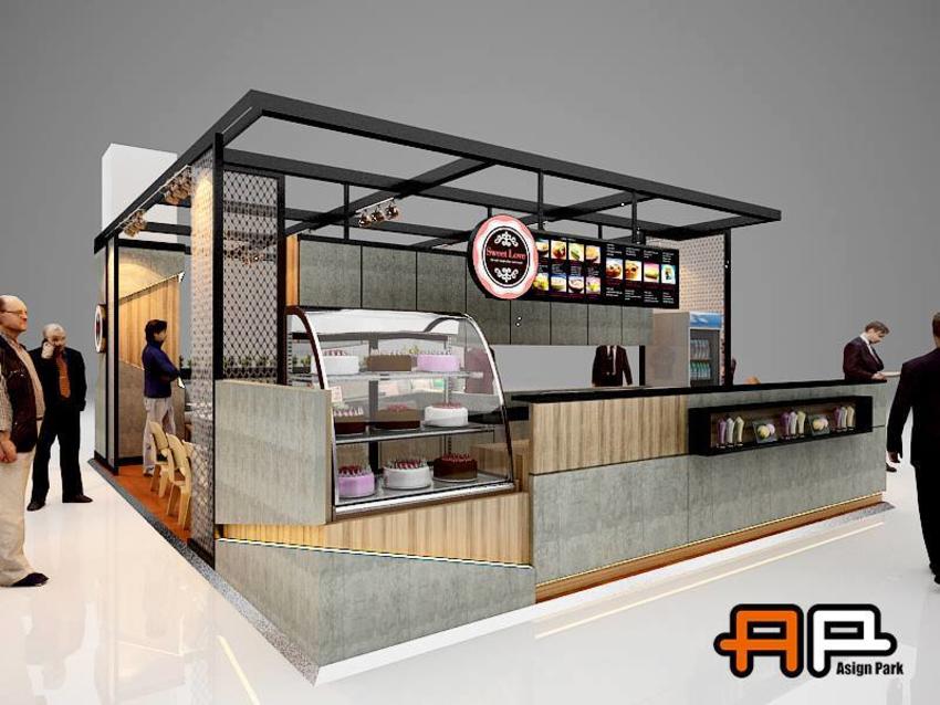 ออกแบบร้านค้า ร้านกาแฟ บูธ รับออกแบบตกแต่งภายใน
