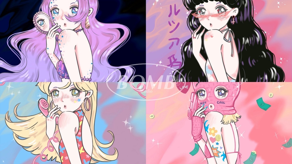 รับวาดภาพประกอบ สไตล์น่ารัก สีชมพู วาดภาพสาวสวย วาดภาพหญิงสาว การ์ตูนน่ารัก วาดรูปประกอบเกมส์ออนไลน์