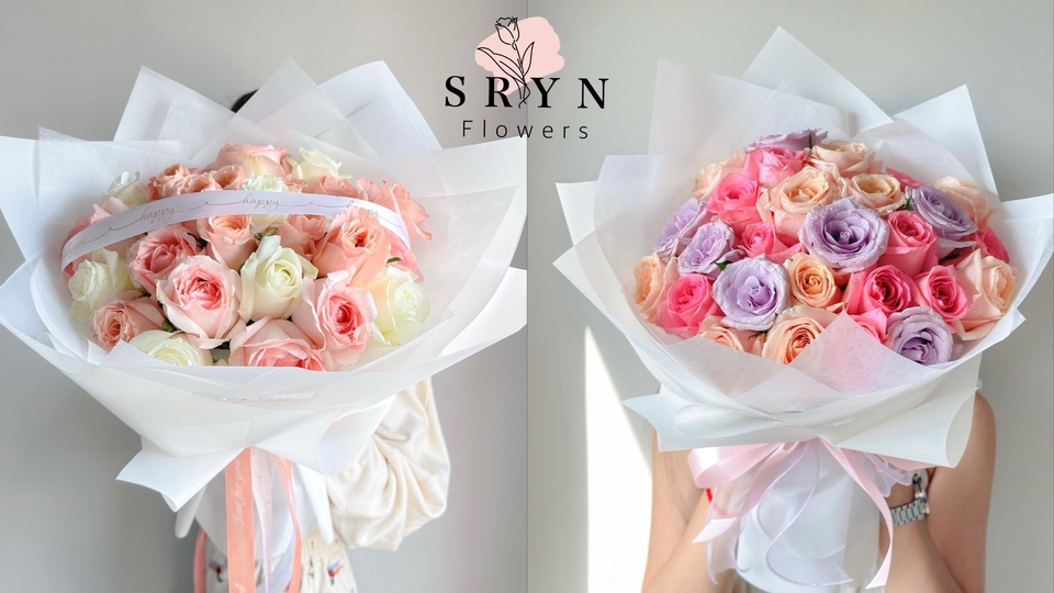 รับจัดดอกไม้ - Rose bouquet ช่อกุหลาบ 30 ดอก by Srynflowers ให้บริการจัดดอกไม้, ส่งดอกไม้ทั่วกรุงเทพฯ - 1