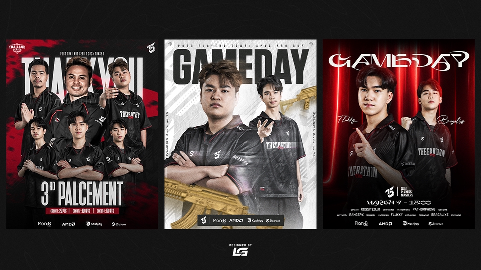 ออกแบบแบนเนอร์เกมมิ่ง Gameday แบนเนอร์โซเชียลมีเดีย