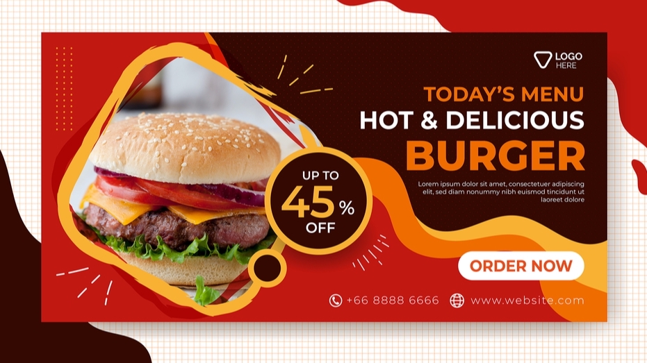 Banner Online - Desain Sosial Media Post Banner dan Desain Food Menu Banner Professional - 1