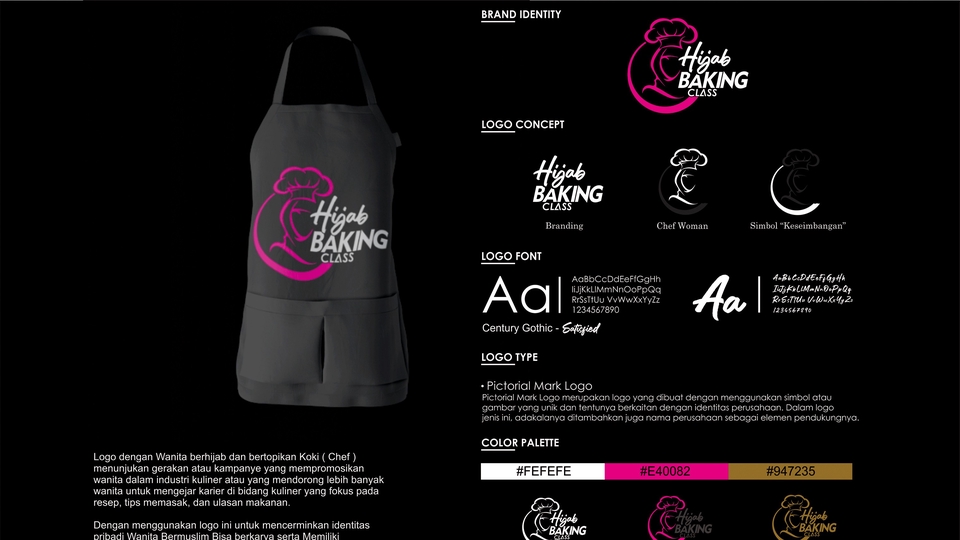 desain logo hijab baking class,..logo untuk sekolah memasak