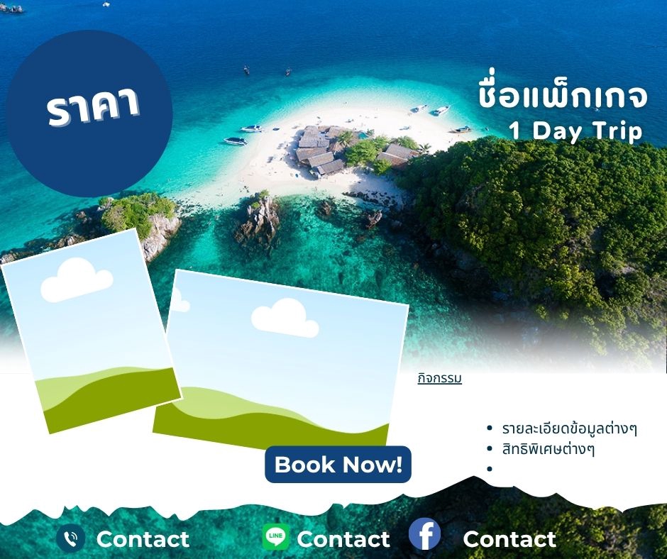 รับทำอินโฟกราฟฟิคเกาะสวยทริปวันเดียวราคาถูก