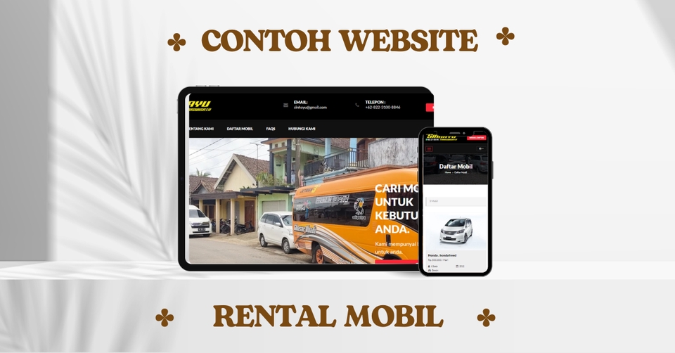 Jasa Pembuatan Website Rental Mobil dengan WordPress dan Desain Responsif, harga website rental mobil, jasa website perusahaan rental mobil, membuat website rental mobil.