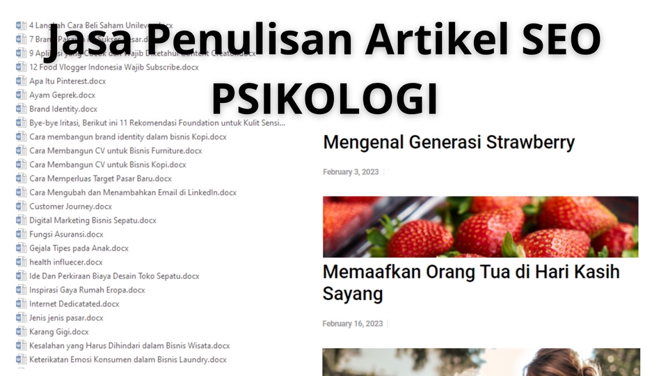Jasa Penulisan Skripsi, Thesis, dan Proposal - Artikel SEO PSIKOLOGI dengan Standar Akademik