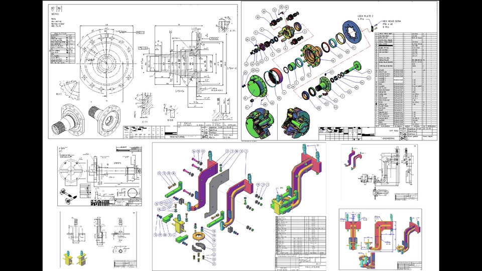 CAD Drawing - REDRAW KOMPONEN DAN ASSEMBLY 3D & 2D BY DRAWING DAN SAMPLE PART - 1