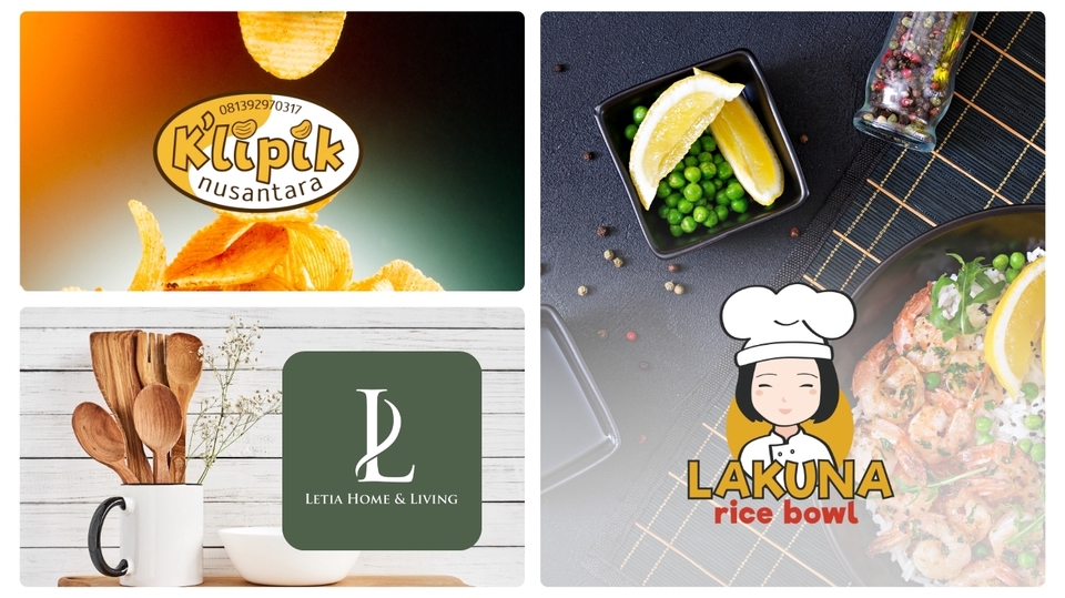 Jasa desain logo online murah, bikin logo perusahaan, logo online shop, desain logo makanan, logo rumah makan, logo esport.
