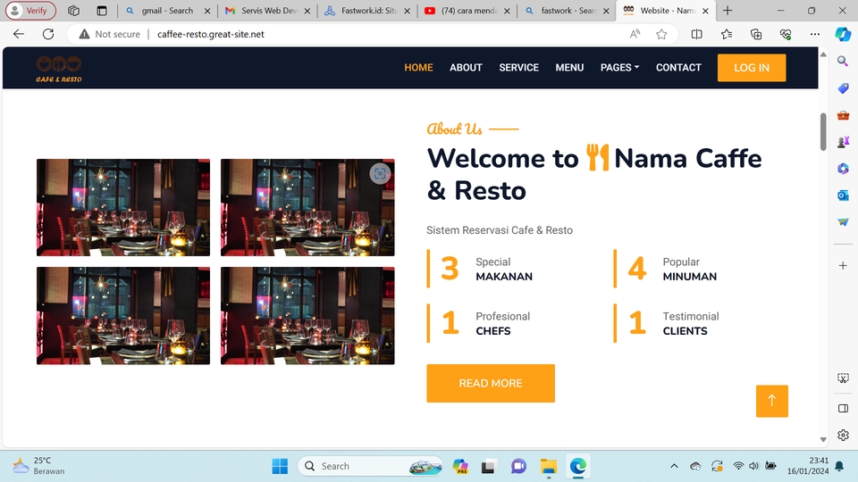 Jasa pembuatan website profesional dengan desain modern dan responsif untuk perusahaan Anda.